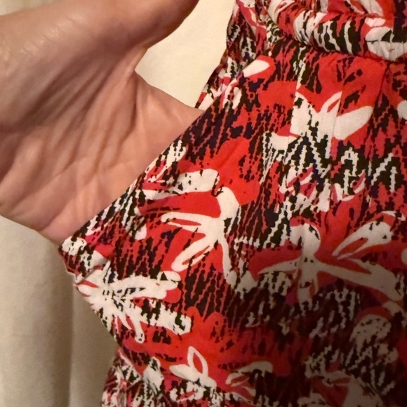 Banana Republic Women's Sz S Spaghetti Strap Red Romper With Pockets - Picture 3 of 6